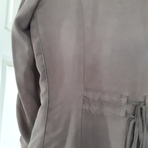 Danang Jacket/Blazer - Cocoa Brown - Size Large - 100% Silk - Lined - Picture 6 of 7